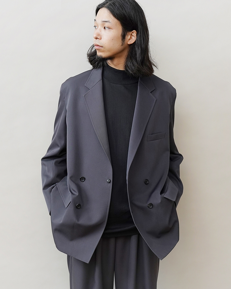 Graphpaper(グラフペーパー) Scale Off Wool Double Jacket / C.GRAY