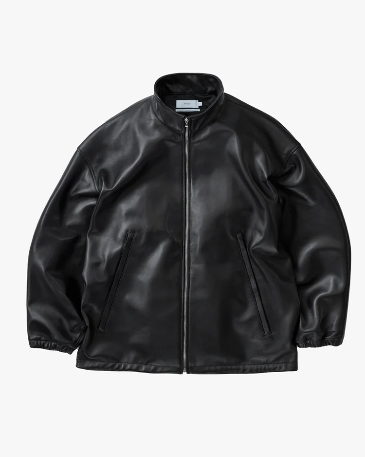 Graphpaper(グラフペーパー) | Sheep Leather Track Blouson / BLACK